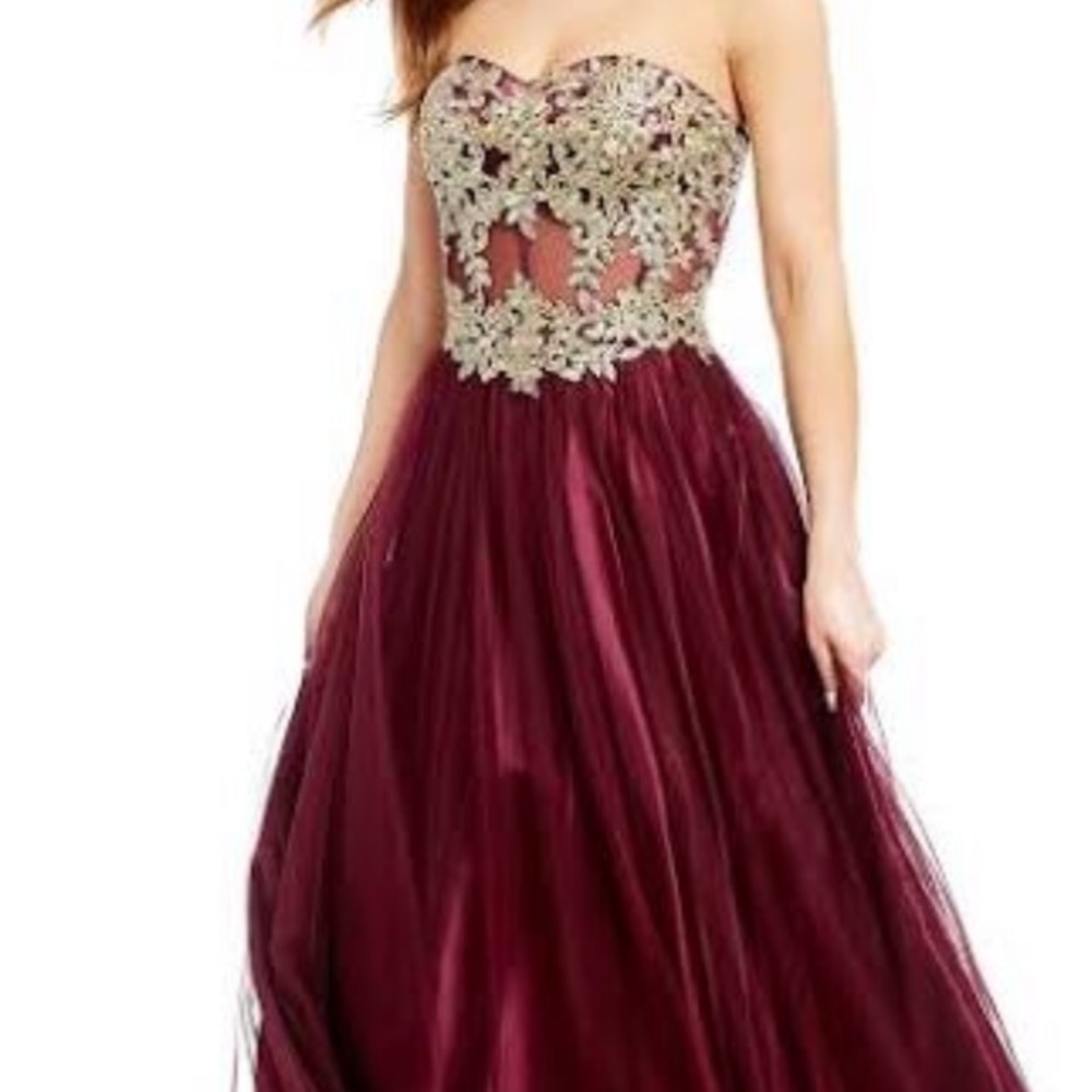 Strapless ball gown